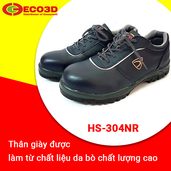Thân giày HS-304NR được làm từ chất liệu da bò chất lượng cao