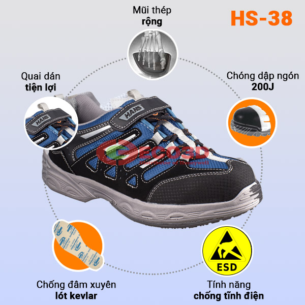 Giày bảo hộ Hàn Quốc Hans HS-38 ALASKA