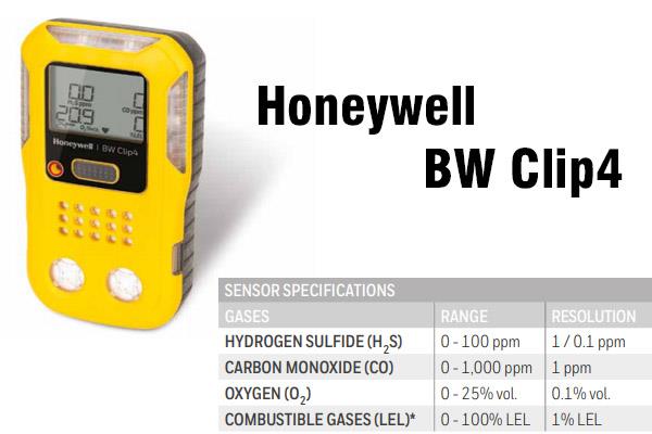 Máy đo 4 khí Honeywell BW Clip4