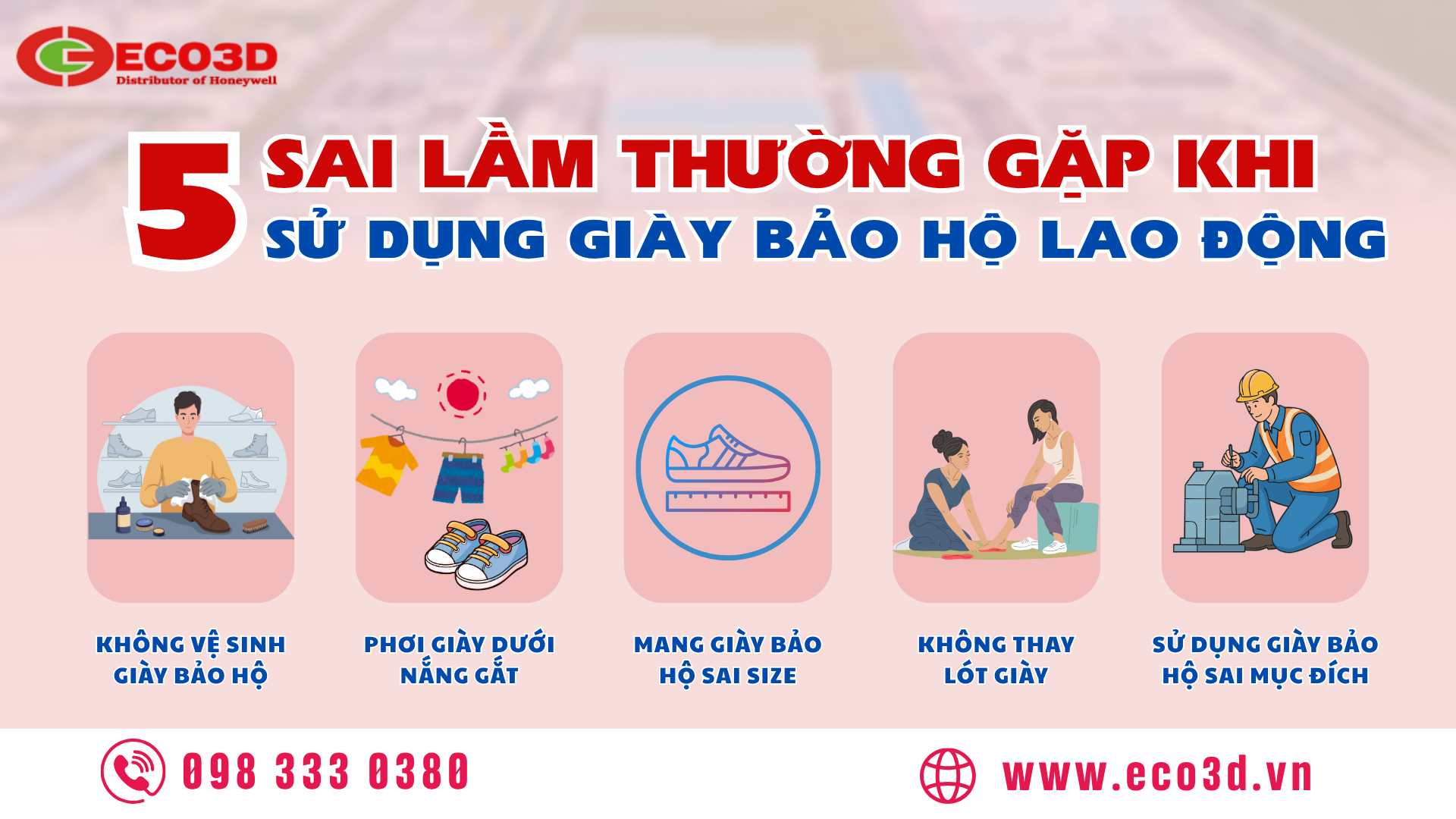 5 sai lầm phổ biến khi mua giày bảo hộ lao động
