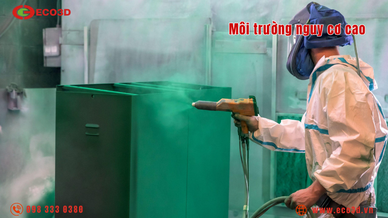 C&aacute;c m&ocirc;i trường c&oacute; nguy cơ bụi sơn cao cần lưu &yacute;