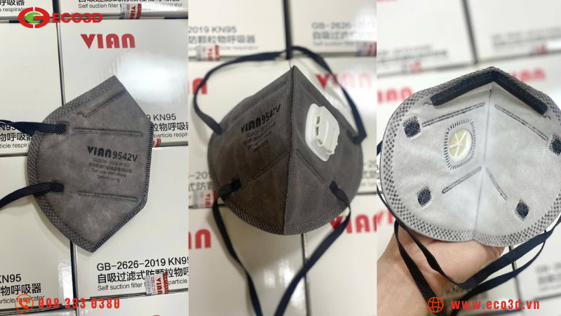 Khẩu trang than hoạt t&iacute;nh VIAN 9542 hoạt động như thế n&agrave;o?