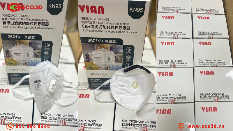 Khẩu trang VIAN KN95 9501V c&oacute; g&igrave; nổi bật?