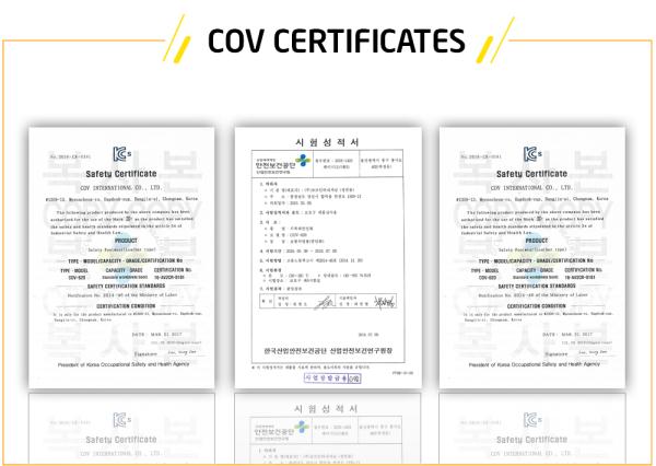 banner giấy kiểm định chất lượng COV International