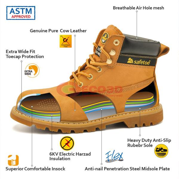 Giày bảo hộ cổ cao M-8173 thương hiệu SafeToe