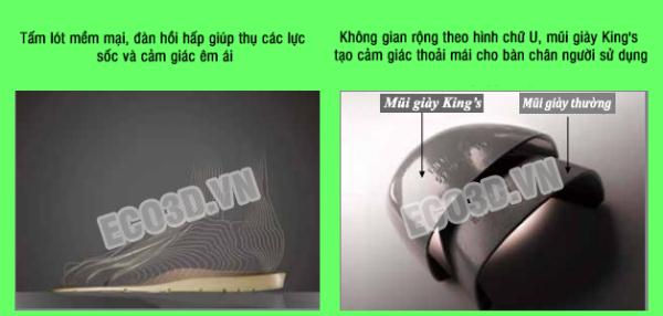 so sánh mũi giày kings và giày thường