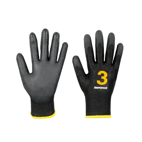 Găng tay chống cắt Vertigo màu đen phủ PU mức 3