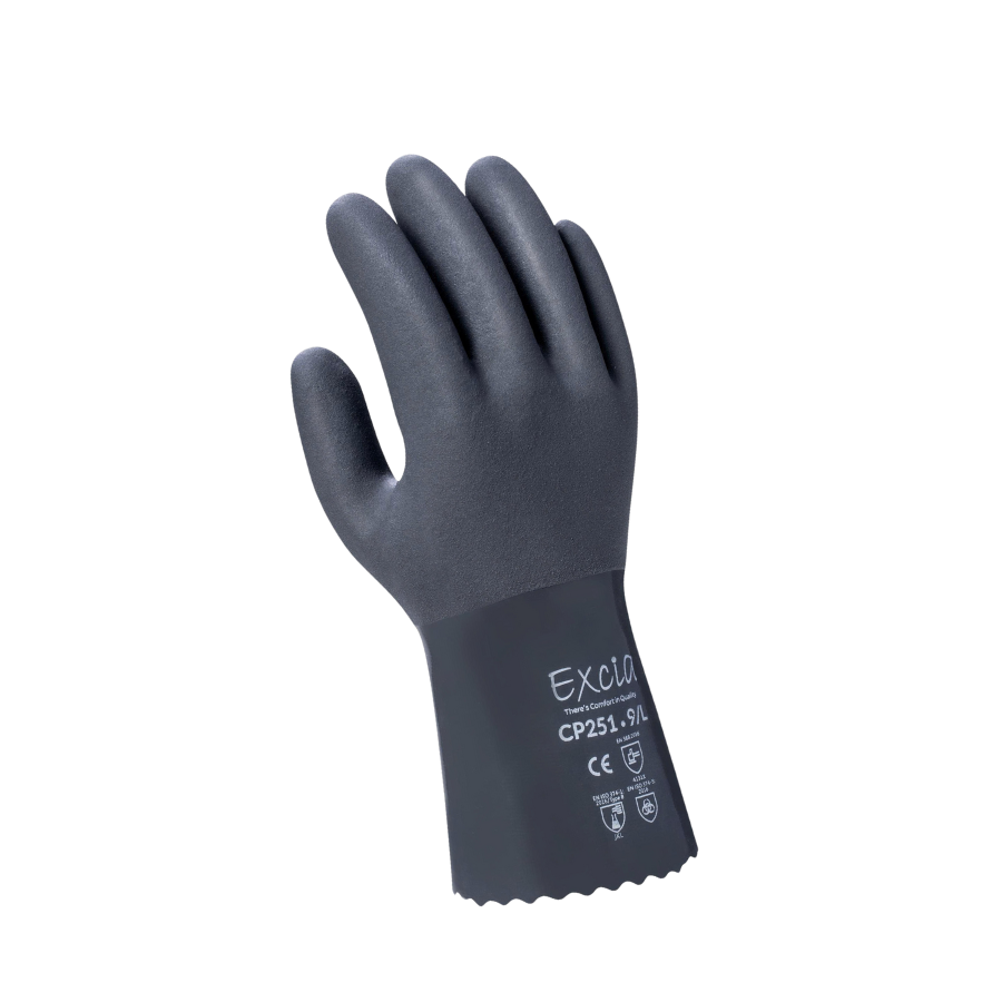 Găng tay bảo hộ hóa chất PVC với graphene 25cm EXCIA CP251