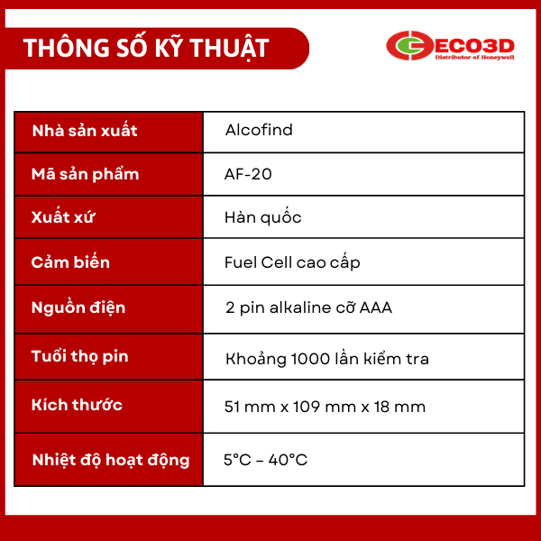 M&aacute;y đo nồng độ cồn Alcofind AF-20