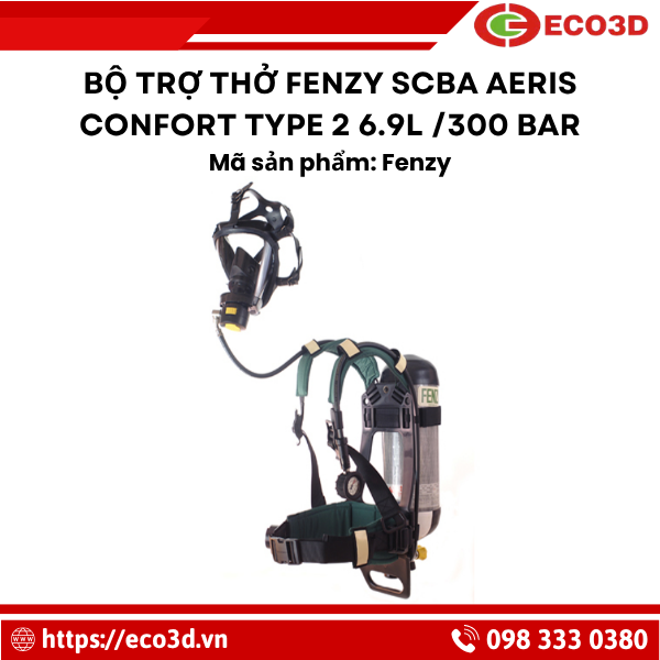 Bộ trợ thở Fenzy SCBA Aeris Confort Type 2 6.9l /300 Bar