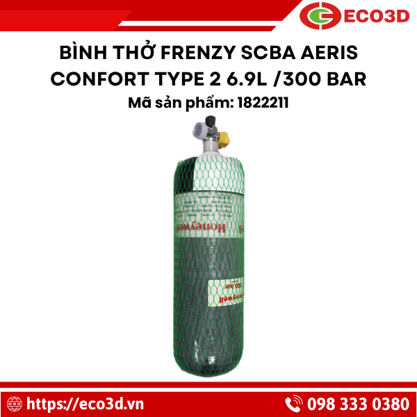 B&igrave;nh thở Fenzy SCBA Aeris Confort Type 2 6.9L / 300 Bar