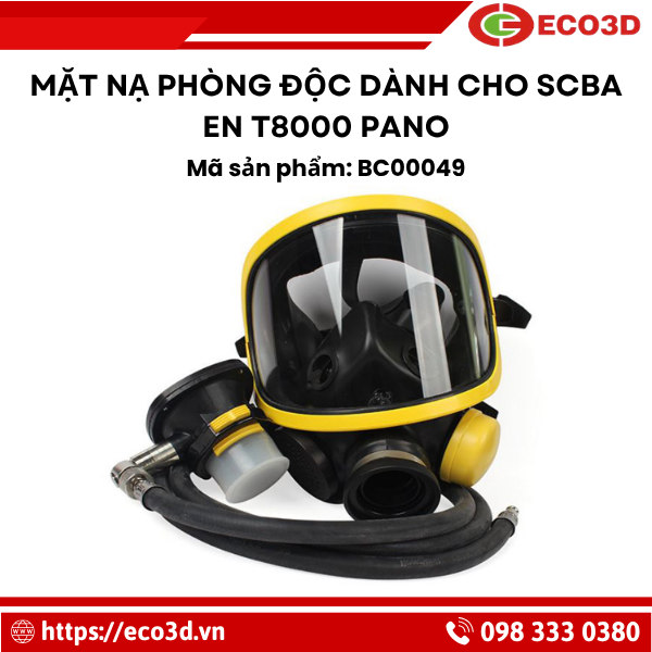 Mặt nạ ph&ograve;ng độc SCBA EN T8000 PANO