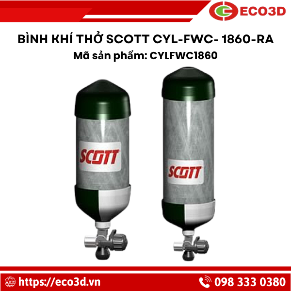 B&igrave;nh kh&iacute; thở Scott CYL-FWC-1860-RA