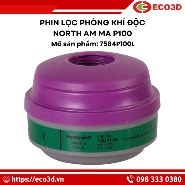 Phin lọc ph&ograve;ng kh&iacute; độc North AM MA P100