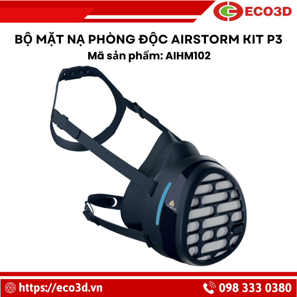Bộ mặt nạ ph&ograve;ng độc Delta Plus AIRSTORM KIT P3