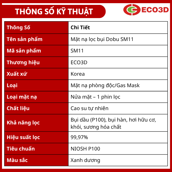Mặt nạ lọc bụi Dobu SM11