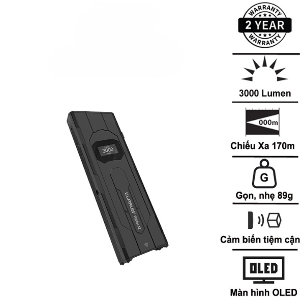 Đèn Pin cầm tay KLARUS FlatTac X2 Độ sáng 3000 Lumens