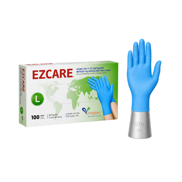 Găng tay y tế nitrile không bột VietGlove EZCARE 4.5g