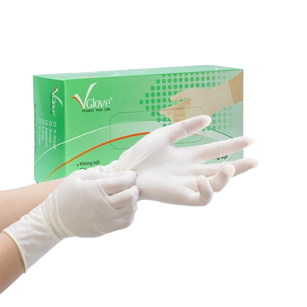 Găng tay y tế Vglove không bột 1 mặt 