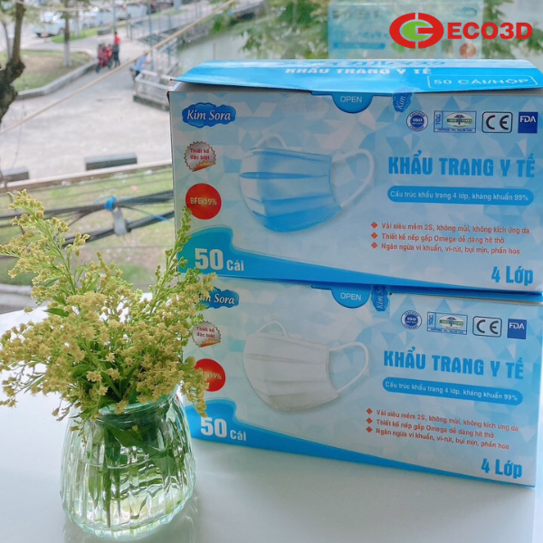 Khẩu trang y tế Kim Sora 4 lớp