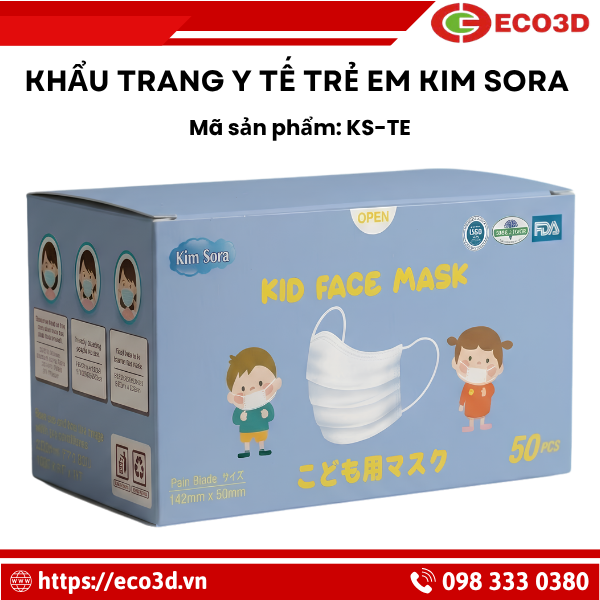 Khẩu trang y tế trẻ em Kim Sora 