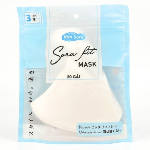 Khẩu trang y tế 3D cao cấp 3 lớp Kim Sora