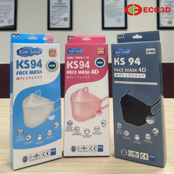 Khẩu trang y tế KS94 cao cấp 4 lớp Kim Sora (Màu trắng)