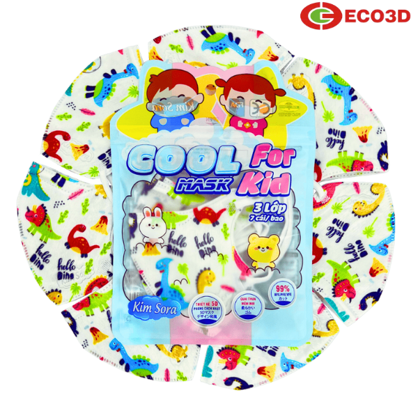 Khẩu trang y tế Kim Sora 5D trẻ em 3 lớp