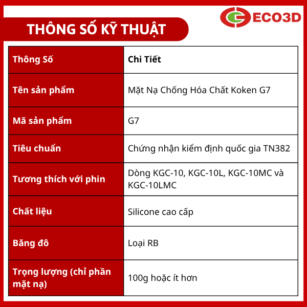Mặt nạ ph&ograve;ng độc KoKen G7