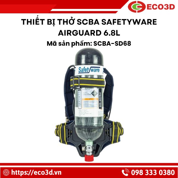 Thiết bị trợ thở SCBA SAFETYWARE AirGuard 6.8L