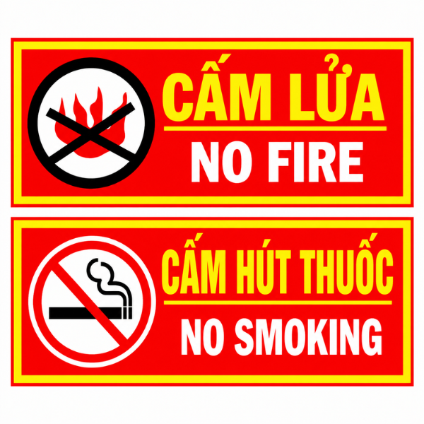 Bảng cấm lửa cấm hút thuốc