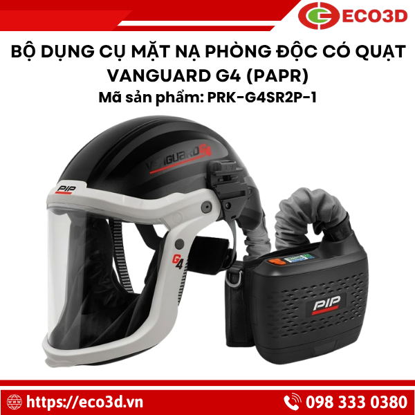 Bộ dụng cụ mặt nạ ph&ograve;ng độc c&oacute; quạt Vanguard G4 (PAPR)