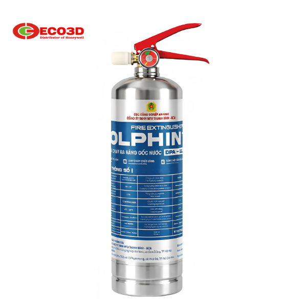Bình chữa cháy gốc nước vỏ inox 1 lít Dolphin DPA-I1L