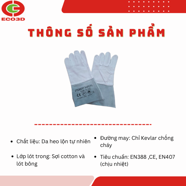 Thông số GĂNG TAY HÀN TIG ET14