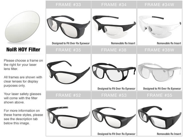 Kính chống tia laser Noir