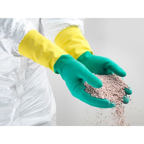 găng tay chống hóa chất nặng ansell bi-colour 87-900
