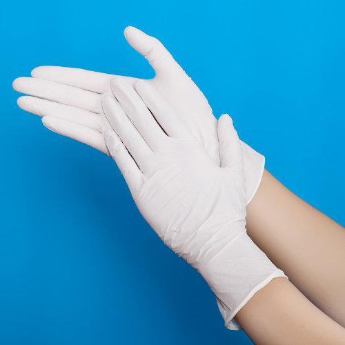 găng tay phòng sạch nitrile màu trắng