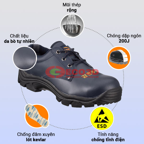 Tính năng giày chống tĩnh điện HS-104