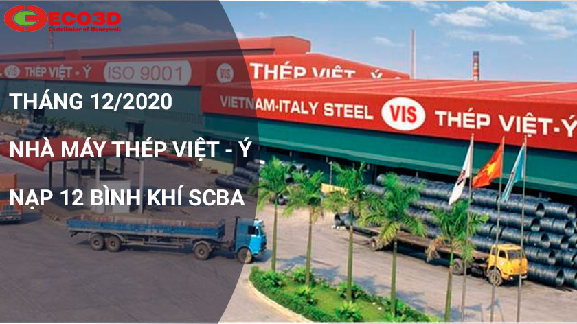 nhà máy thép Việt Ý nạp 12 bình SCBA