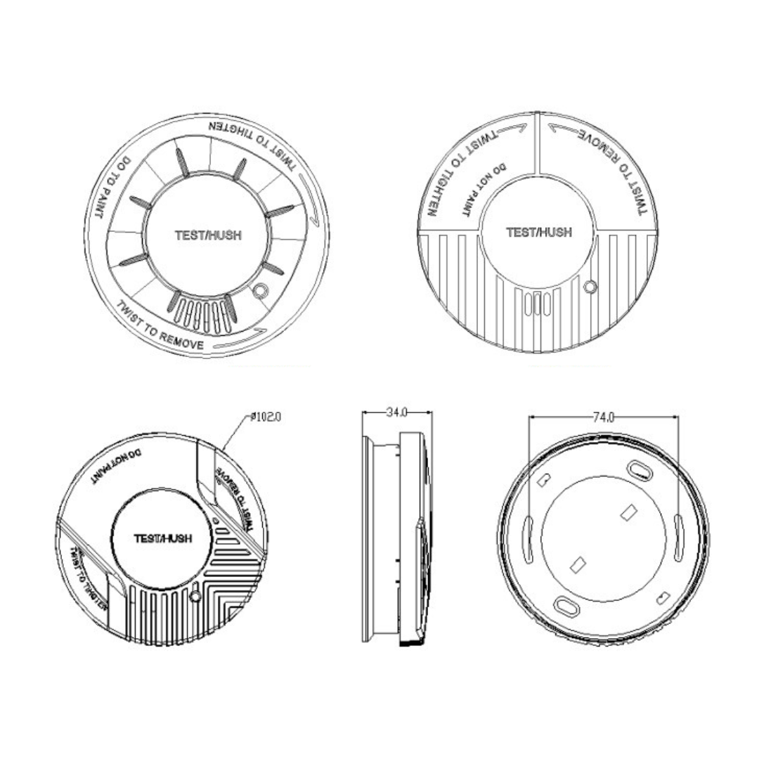 Đầu báo khói quang điện KD-129E