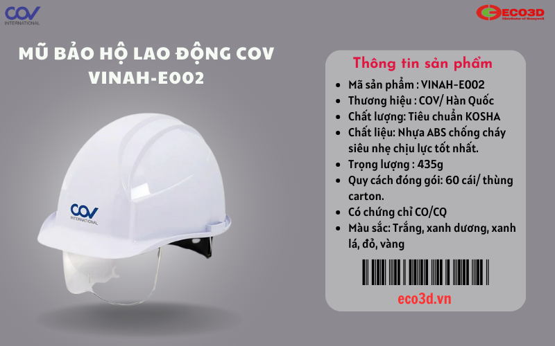 Mũ bảo hộ lao động COV VINAH-E002