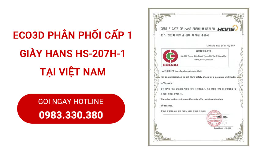 Địa chỉ mua giày Hans HS-207H-1 chính hãng tại Việt Nam   