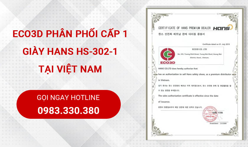 ECO3D SAFETY - Nhà cung cấp giày HANS lớn nhất Hà Nội