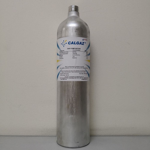 Bình khí hiệu chuẩn CALGAZ 8AL H2S/ CO/ CH4/ O2 C011918 (58L)