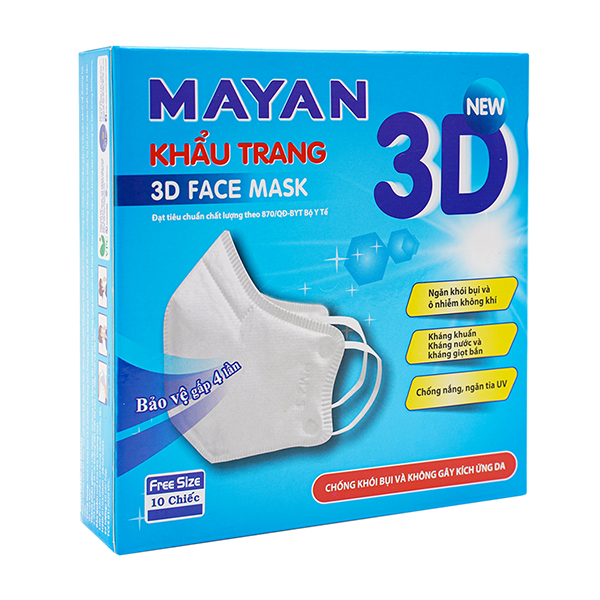 Hộp khẩu Trang Mayan 3D Mask (10 cái)