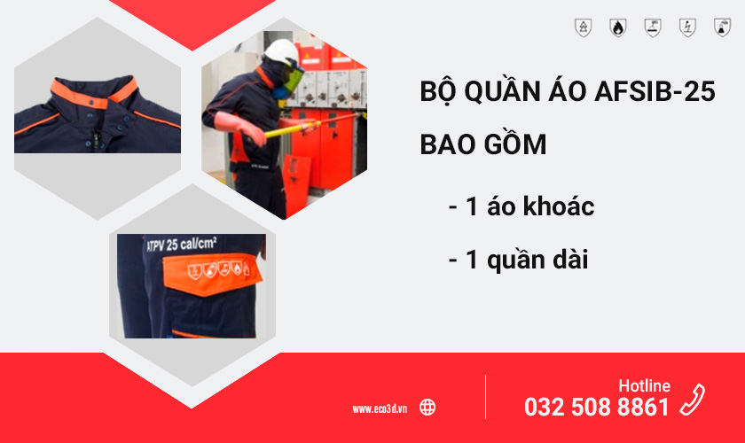 Bộ quần áo chống hồ quang AFSIB25