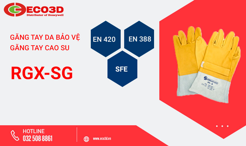 Găng tay da bảo vệ găng tay cao su RGX-SG