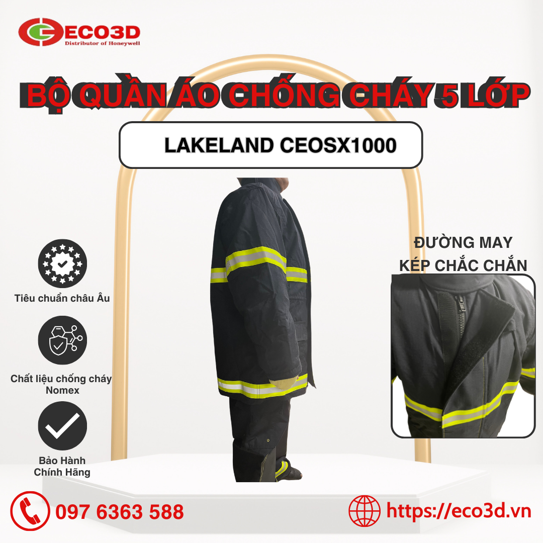 Bộ Quần Áo Chống Cháy 5 Lớp Lakeland CEOSX1000