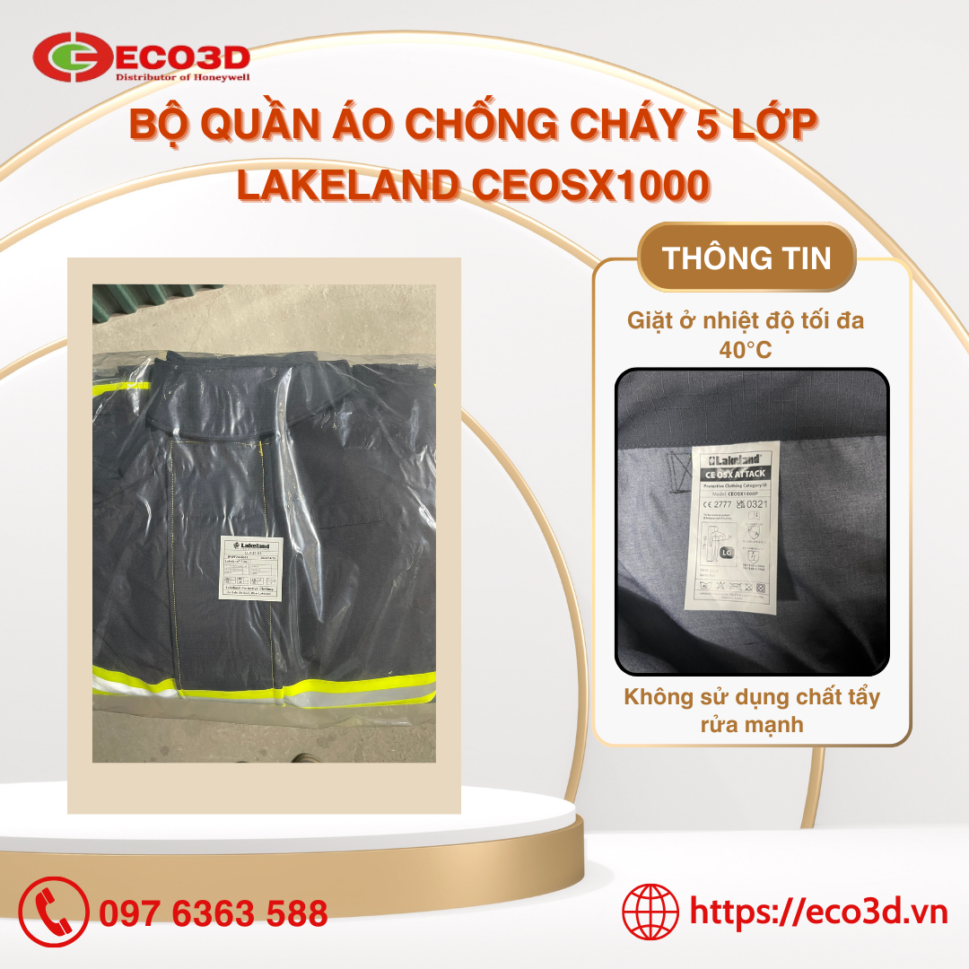 Bộ Quần Áo Chống Cháy 5 Lớp Lakeland CEOSX1000