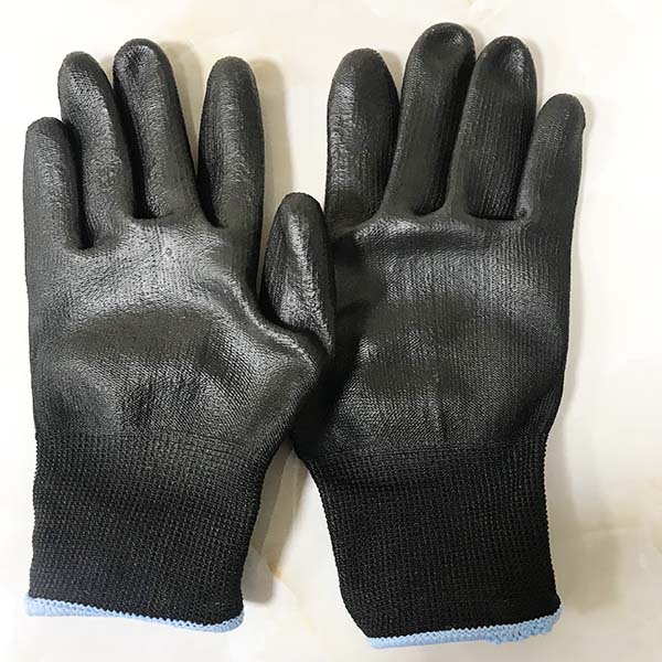 Găng tay chống cắt Vertigo màu đen phủ PU mức 3